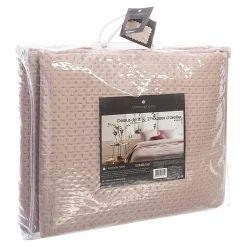 Atmosphera Créateur D'Intérieur Dessus de lit 240x260 Dolce rose + 2 taies Hot