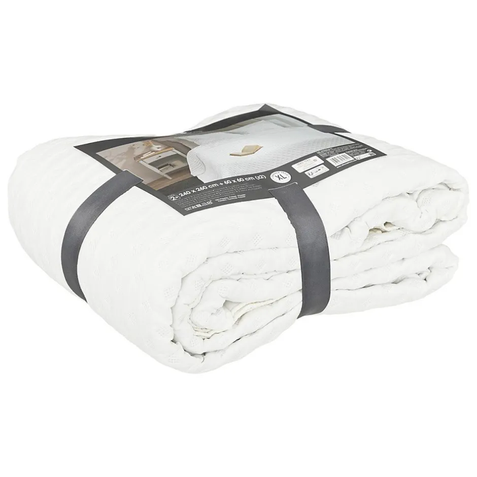 Atmosphera Créateur D'Intérieur Dessus de lit 240x260 Kalia ivoire + 2 taies