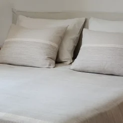 Linnea Dessus de lit ZAGORA pur coton 250 g/m² 260x240 cm beige ficelle Clearance