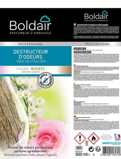 Boldair Destructeur d'odeurs fleurs boisées 500ml Sale