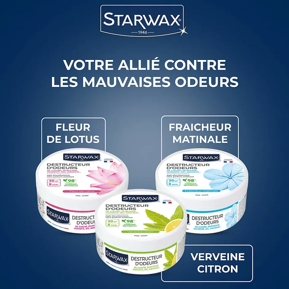 Starwax Destructeur d'odeurs fleurs de lotus 300g Online