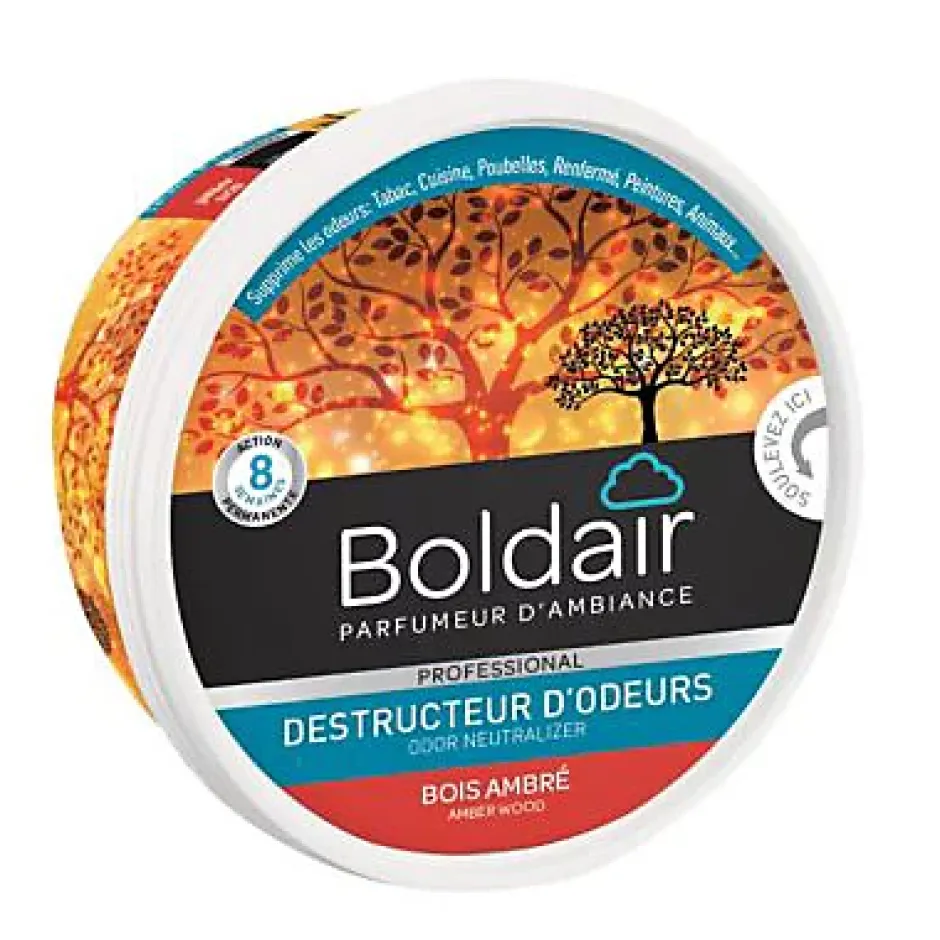 Boldair Destructeur d'odeurs gel bois ambré 300g New