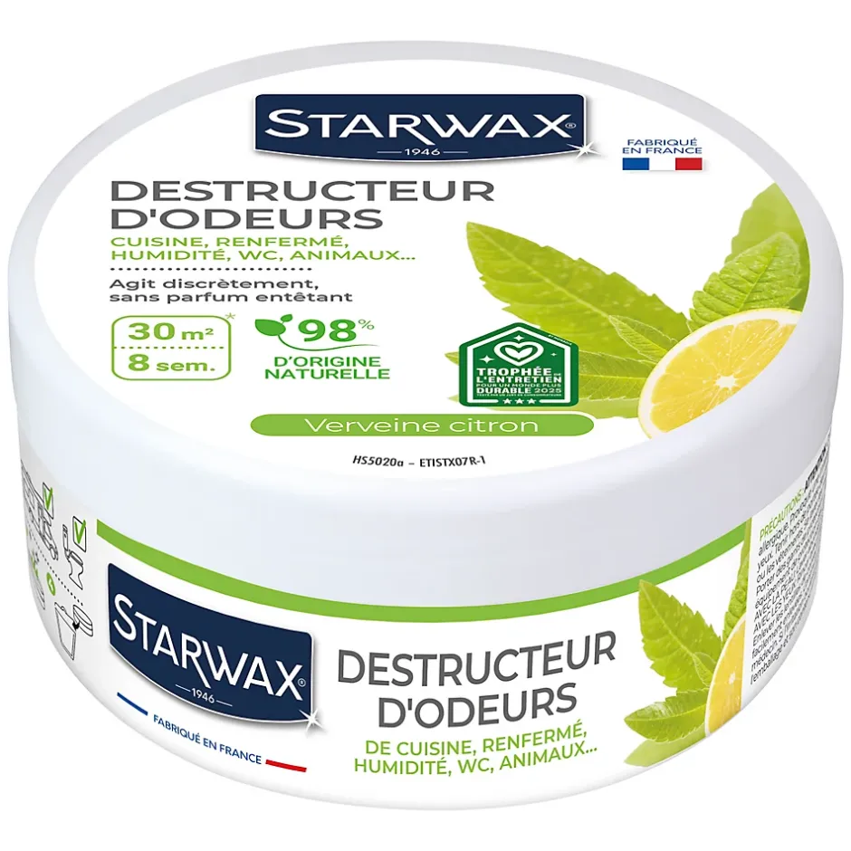 Starwax Destructeur d'odeurs verveine citronnée 300g Outlet