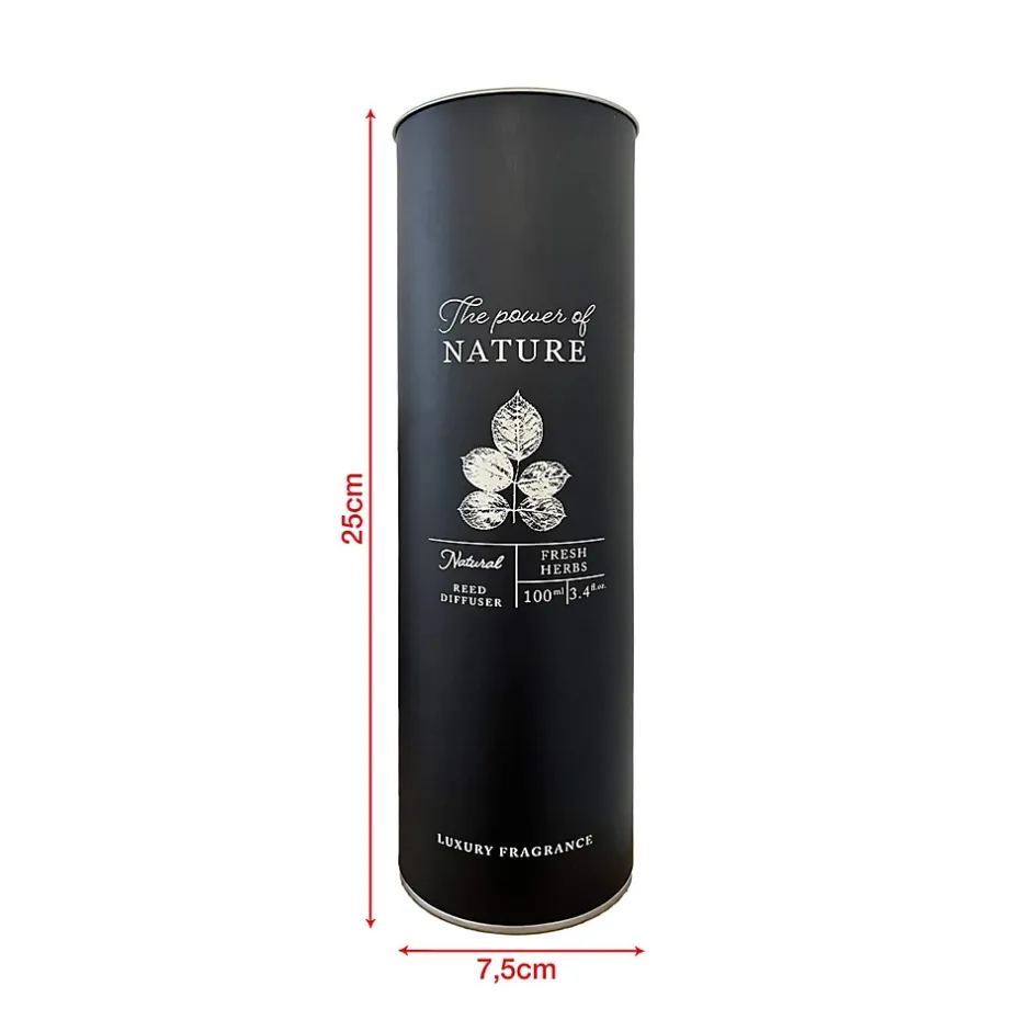 Mobili Rebecca Diffuseur d'Ambiance Parfumé avec 6 Bâtonnets au Parfum d'Herbes Fraîches Idées Cadeaux