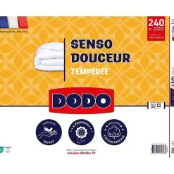 Dodo - Couette tempérée 350 g/m² - SENSO DOUCEUR - 220 x 240 cm - Blanc Clearance
