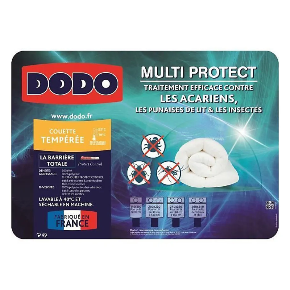 Dodo Couette tempérée MULTIPROTECT - 220 x 240 cm