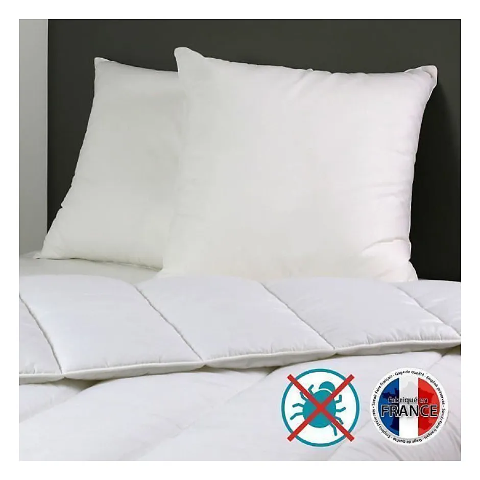 Dodo Lot de 2 Oreillers Anti-Acariens Belle Nuit 60x60 cm blanc