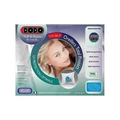 Dodo Lot de 2 oreillers Total Protect 65x65 cm blanc New
