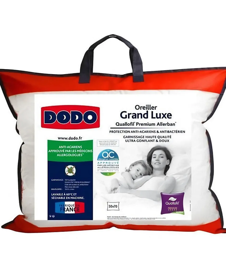 Dodo Oreiller Grand luxe Quallofil Allerban 50x70cm