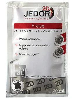 Le Plus De L'Entretien Dosettes 2D détergent nettoyant désodorisant - Jédor - Parfum Fraise (100 dosettes) Clearance