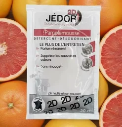 Le Plus De L'Entretien Dosettes 2D détergent nettoyant désodorisant - Jédor - Parfum Pamplemousse (100 dosettes)