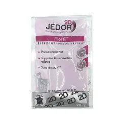 Le Plus De L'Entretien Dosettes 2D détergent nettoyant désodorisant - Jédor - Parfum Floral (100 dosettes)