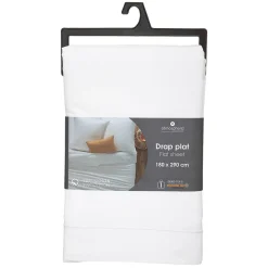 Atmosphera Créateur D'Intérieur Drap en coton - blanc - 180x290 cm - Atmosphera
