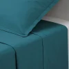 Atmosphera Créateur D'Intérieur Drap en coton - bleu canard 240x290 cm - Atmosphera