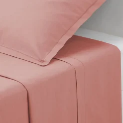 Atmosphera Créateur D'Intérieur Drap en coton - rose blush - 180x290 cm - Atmosphera
