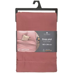 Atmosphera Créateur D'Intérieur Drap en coton - rose blush - 180x290 cm - Atmosphera