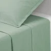 Atmosphera Créateur D'Intérieur Drap en coton - vert céladon 240x290 cm - Atmosphera