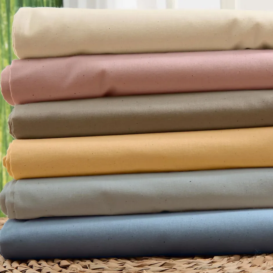 Tradilinge Drap housse 100% coton biologique - bonnet 30 cm (90x200cm - Bronze) Outlet