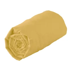 Tradilinge Drap housse 100% coton biologique - bonnet 30 cm (180x200 cm - Jaune) Online