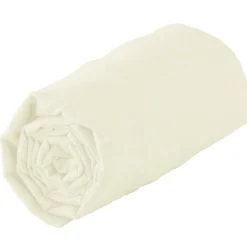 Tradilinge Drap housse 100% coton biologique - bonnet 30 cm (90x200cm - Sable)