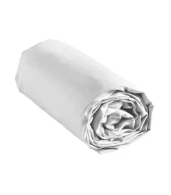 Douceur D'Intérieur DRAP HOUSSE 2 PERSONNES UNI 57 FILS LINA BLANCHE - 140x190cm - Blanc