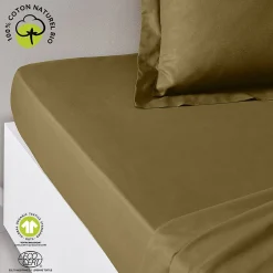 Today Drap housse 2 places - 100% coton BIO