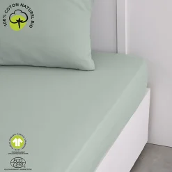 Today Drap housse 2 places - 100% coton BIO