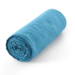 Coton Pur Drap housse 200 x 200 cm bonnet 30 cm "Prémium" pour lit 2 places King Size - Prémium Cyan Outlet