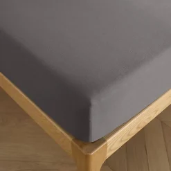 Coton Pur Drap housse 200 x 200 cm bonnet 30 cm "Prémium" pour lit 2 places King Size - Prémium Ardoise