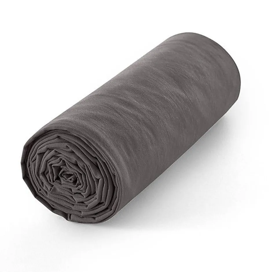 Coton Pur Drap housse 200 x 200 cm bonnet 30 cm "Prémium" pour lit 2 places King Size - Prémium Ardoise