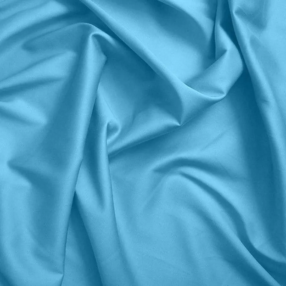 Coton Pur Drap housse 180 x 200 cm bonnet 30 cm "Prémium" pour lit 2 places King Size - Prémium Cyan Sale