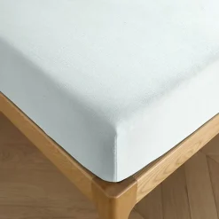 Coton Pur Drap housse 160 x 200 cm bonnet 30 cm "Prémium" pour lit 2 places - Prémium Menthe Discount