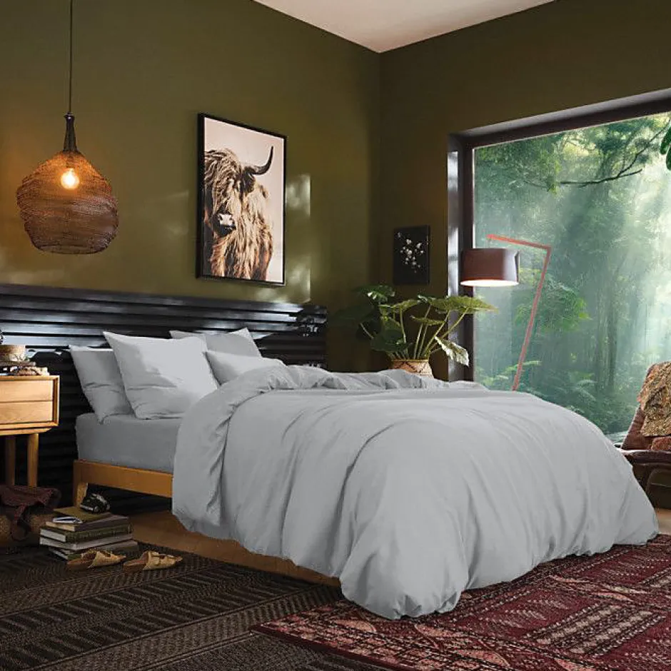 Coton Pur Drap housse 200 x 200 cm bonnet 30 cm "Prémium" pour lit 2 places King Size - Prémium Nuage Best