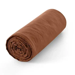 Coton Pur Drap housse 200 x 200 cm bonnet 30 cm "Prémium" pour lit 2 places King Size - Prémium Paprika