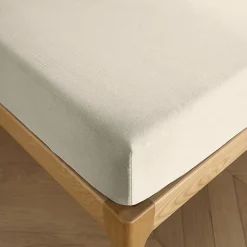 Coton Pur Drap housse 90 x 190 cm bonnet 30 cm "Prémium" pour lit 1 place - Prémium Sable New