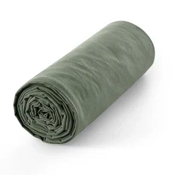 Coton Pur Drap housse 160 x 200 cm bonnet 30 cm "Prémium" pour lit 2 places - Prémium Romarin