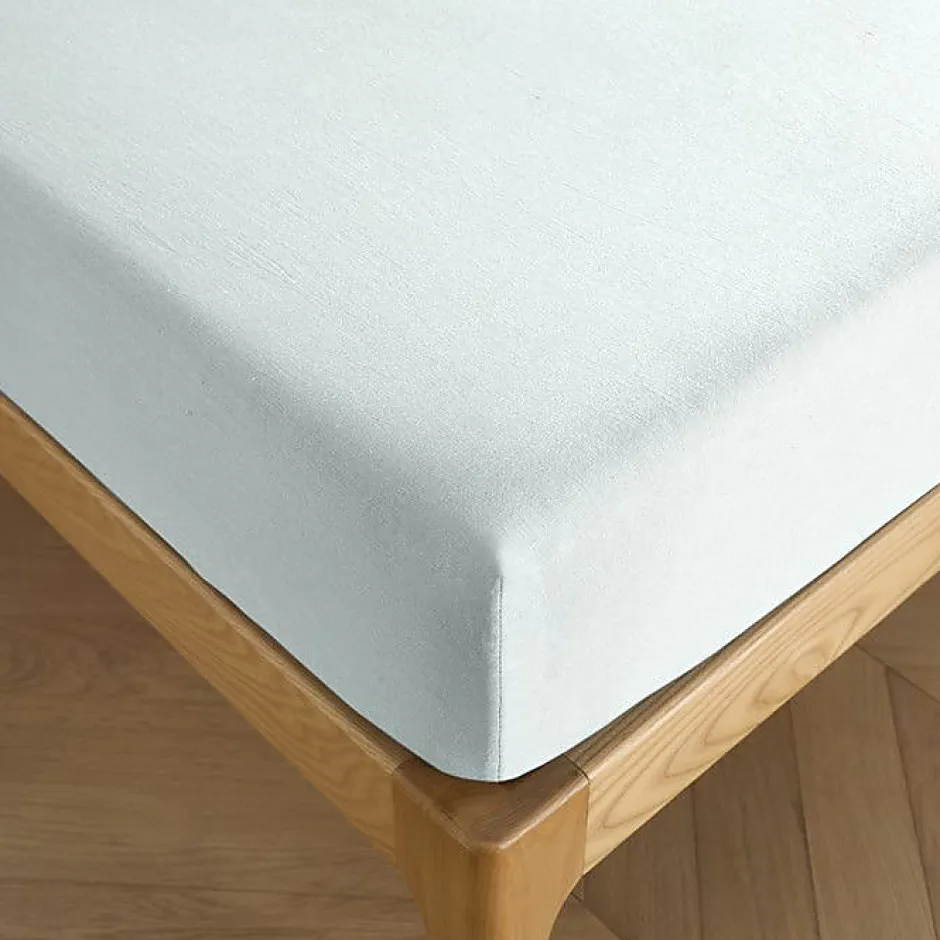 Coton Pur Drap housse 200 x 200 cm bonnet 30 cm "Prémium" pour lit 2 places King Size - Prémium Menthe Online