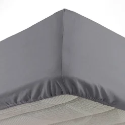 Douceur D'Intérieur Drap housse 140 x 190 cm bonnet 30 cm Mmicrofibre Oscar Anthracite