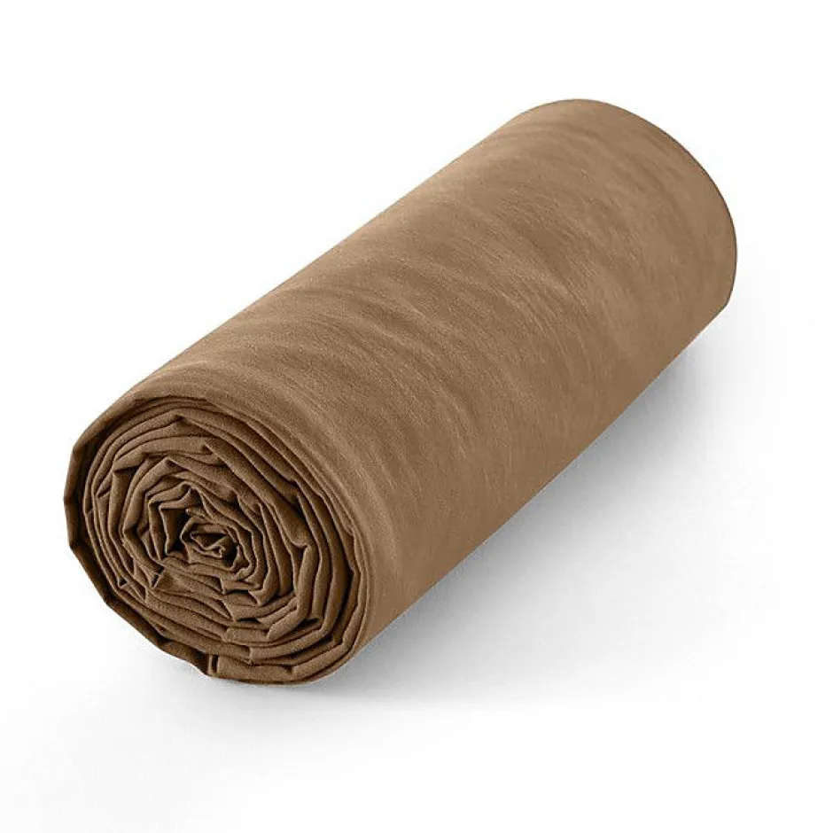 Coton Pur Drap housse 180 x 200 cm bonnet 30 cm "Prémium" pour lit 2 places King Size - Prémium Taupe Clearance