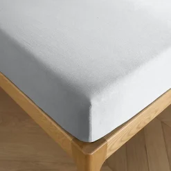 Coton Pur Drap housse 140 x 190 cm bonnet 30 cm "Prémium" pour lit 2 places - Prémium Nuage