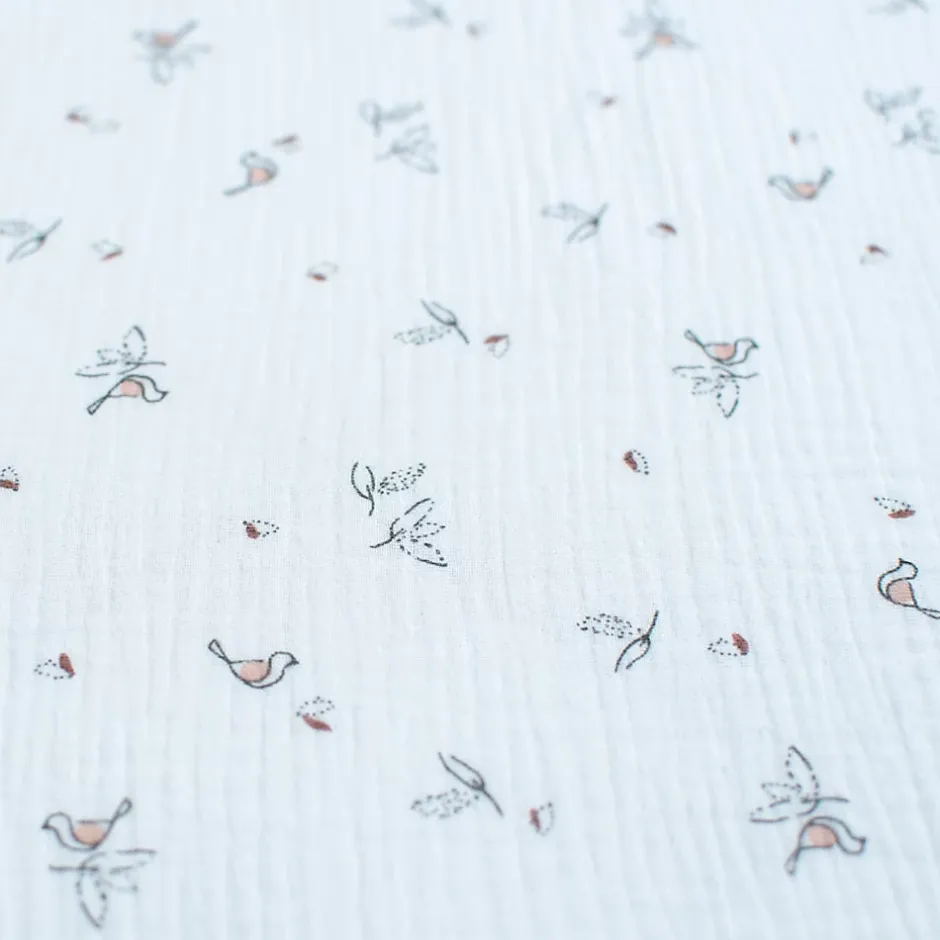 Sevira Kids Drap housse berceau en gaze de coton Melody New