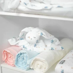 Sevira Kids Drap housse berceau en gaze de coton à carreaux Outlet