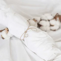 Domiva Drap housse bio bébé (40x80 cm - Blanc)