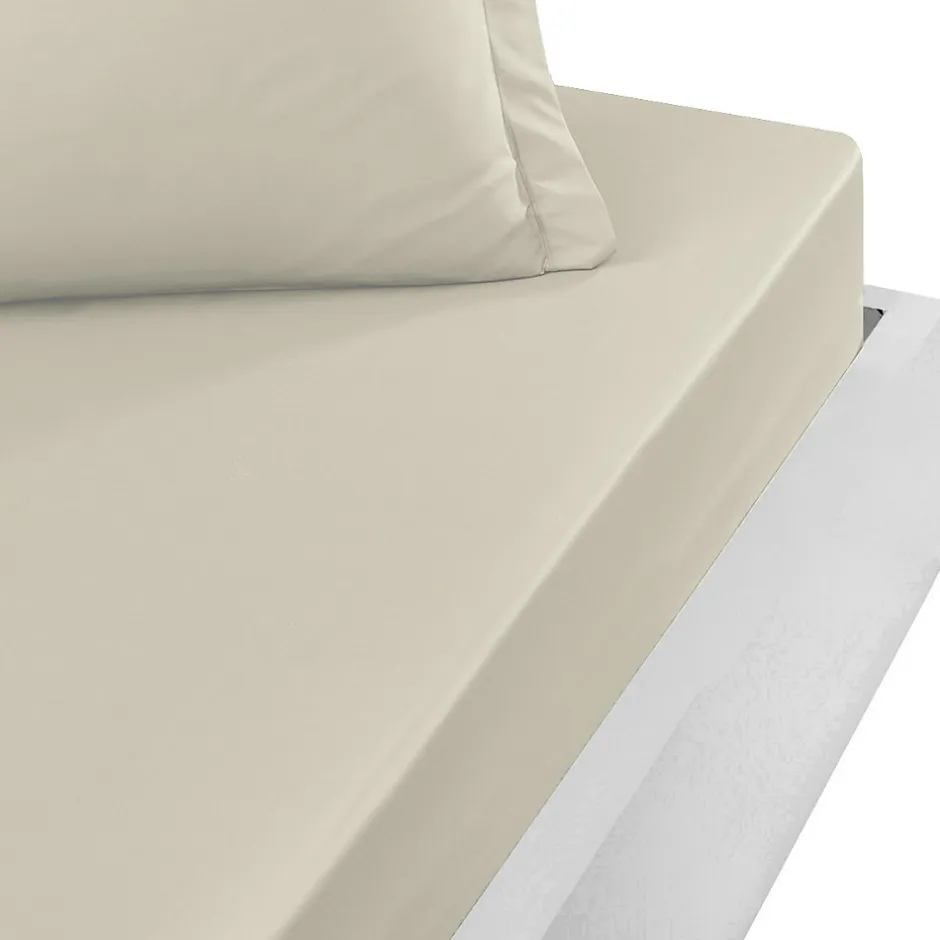 Sensei Maison Drap housse bonnet 40 cm en percale coton PLUSFicelle 140x200 cm SOFT PERCALE