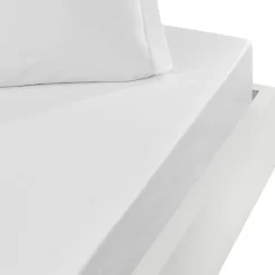 Sensei Maison Drap housse bonnet 40 cm en percale coton PLUSBlanc 180x200 cm SOFT PERCALE