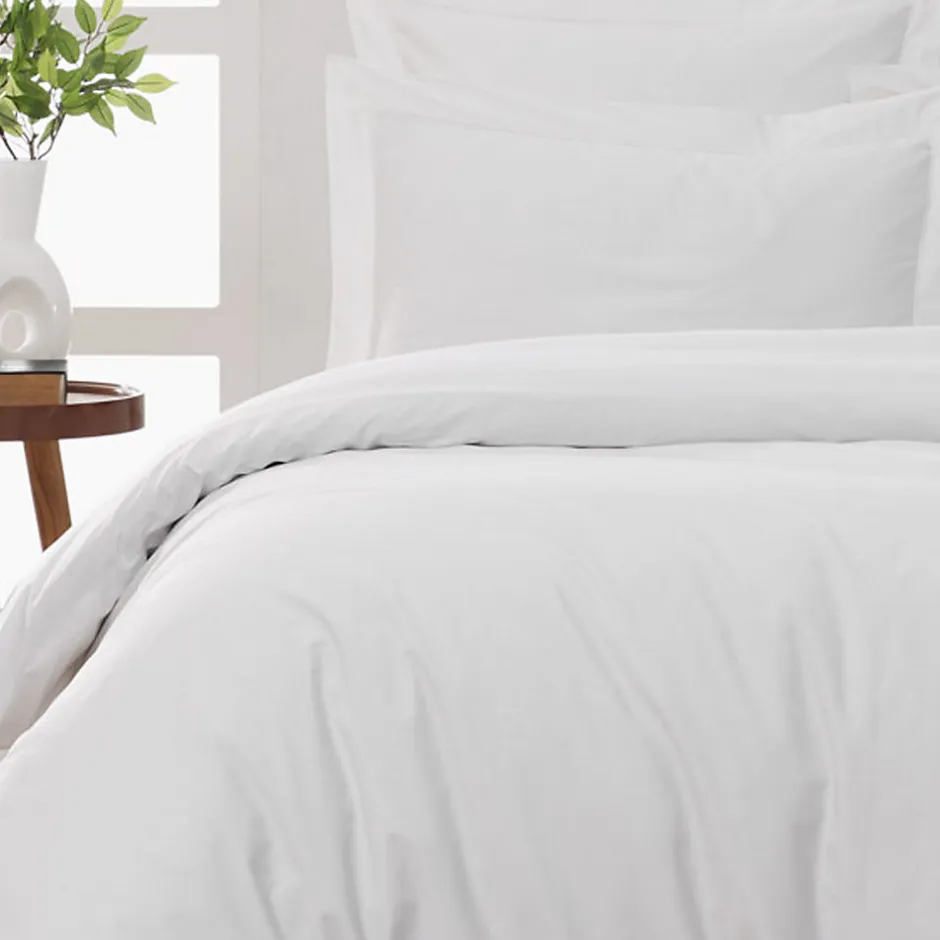 Sensei Maison Drap housse bonnet 40 cm en percale coton PLUSBlanc 180x200 cm SOFT PERCALE