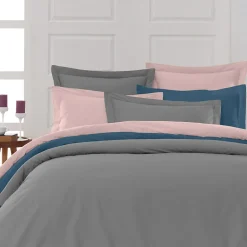 Sensei Maison Drap housse bonnet 40 cm en percale coton PLUSGalet 90x200 cm SOFT PERCALE