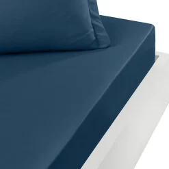 Sensei Maison Drap housse bonnet 40 cm en percale coton PLUSIndigo 90x200 cm SOFT PERCALE Hot