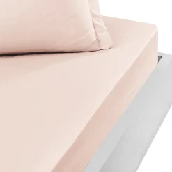 Sensei Maison Drap housse bonnet 40 cm en percale coton PLUSPoudre 140x200 cm SOFT PERCALE