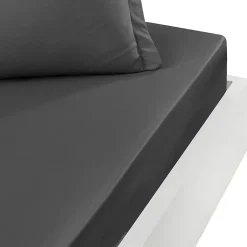 Sensei Maison Drap housse bonnet 40 cm en percale coton PLUSAnthracite 80x200 cm SOFT PERCALE Sale
